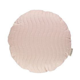 Nobodinoz pamut steppelt kerek párna - rózsaszín