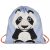 Tornazsák organikus pamutból - panda