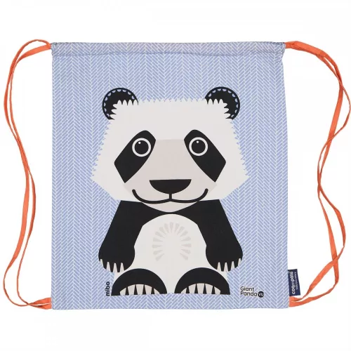Tornazsák organikus pamutból - panda