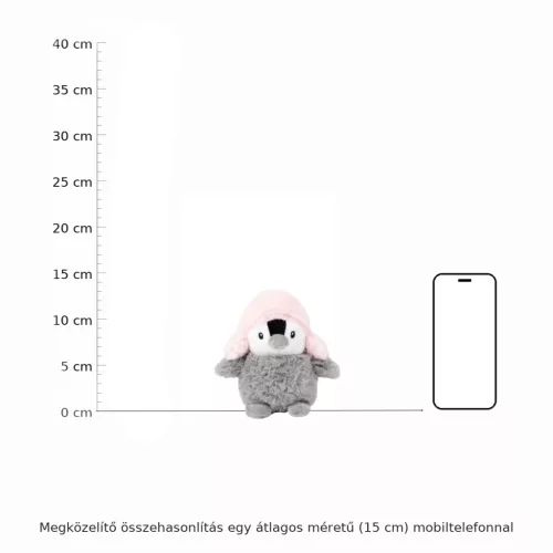 Teddykompaniet Plüss Pingvin Rózsaszín Sapkában