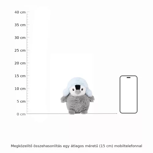Teddykompaniet Plüss Pingvin Világoskék Sapkában