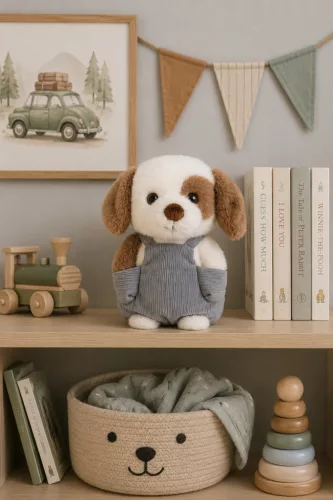 Teddykompaniet Plüss kutya kertész nadrágban - Teddykompaniet Dog with.dungarees