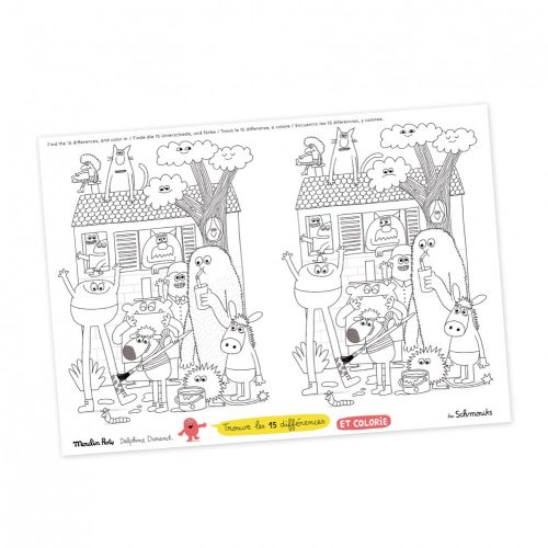 Moulin Roty foglalkoztató tányéralátét - szörnyes Les Schmouks