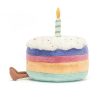 Jellycat szivárvány színű plüss szülinapi torta - Jellycat Amuseable Rainbow Birthday Cake