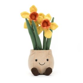   Jellycat plüss nárcisz bársony cserépben - Jellycat Amuseable Daffodil Pot