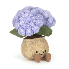 Jellycat Amuseables Hydrangea halványlila plüss hortenzia bézs cserépben