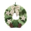 Jellycat plüss karácsonyi koszorú - Jellycat Amuseables Nordic Spruce Wreath