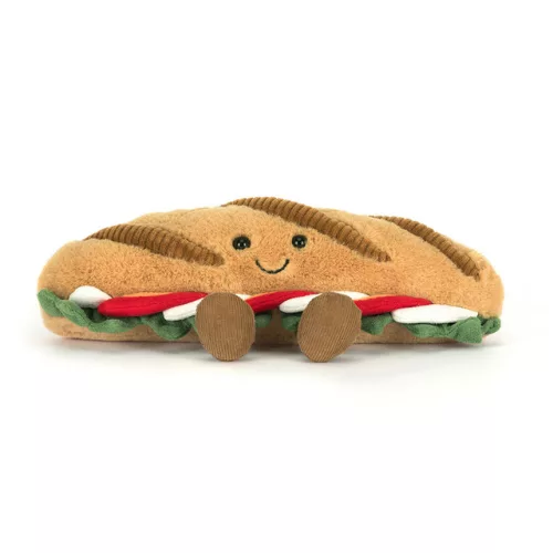 Jellycat mozzarellás plüss szendvics - Amuseables Caprese Baguette