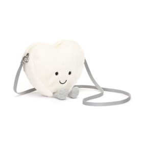   Jellycat fehér szív alakú válltáska - Jellycat Amuseables Cream Heart Bag