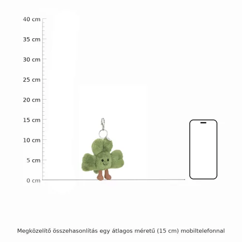 Jellycat lóhere táskadísz, kulcstartó - Jellycat Amuseables Siofra Shamrock Bag Charm
