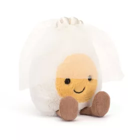   Jellycat plüss főtt tojás menyasszony - Jellycat Amuseables Boiled Egg Bride