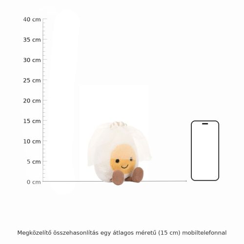 Jellycat plüss főtt tojás menyasszony - Jellycat Amuseables Boiled Egg Bride
