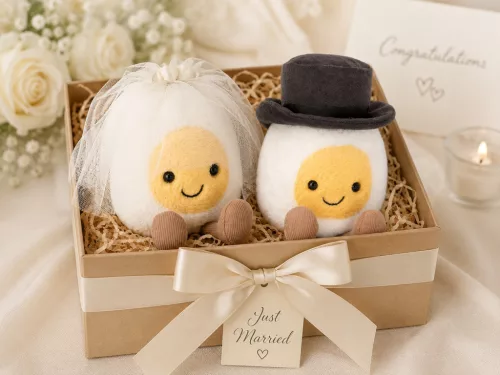 Jellycat plüss főtt tojás menyasszony - Jellycat Amuseables Boiled Egg Bride