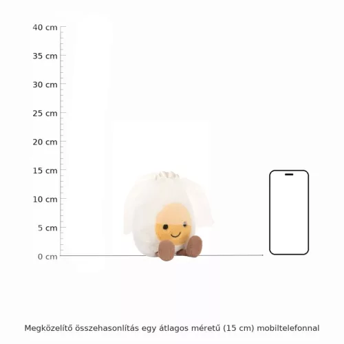 Jellycat plüss főtt tojás menyasszony - Jellycat Amuseables Boiled Egg Bride