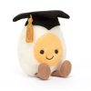 Jelllycat plüss tojás - ballagó diák - Amuseables Boiled Egg Graduation