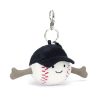 Jellycat plüss kulcstartó, táskadísz, Baseball - Jellycat Amuseables Sports Baseball Bag Charm