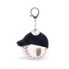 Jellycat plüss kulcstartó, táskadísz, Baseball - Jellycat Amuseables Sports Baseball Bag Charm
