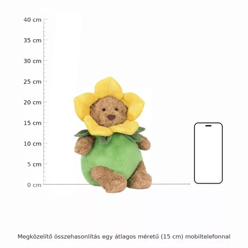 Jellcat Bartholomew plüss maci nárcisz jelmezben - Jellycat Bartholomew Bear Daffodil Outfit