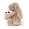 Jellycat bézs nyuszi szülinapi tortával