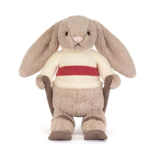 Jellycat Síelő Plüss Nyuszi - Bashful Bunny Gold Medal Ski Outfit
