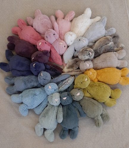 Jellycat ködös kék színű plüss nyuszi - Jellycat Bashful Dusky Blue Bunny