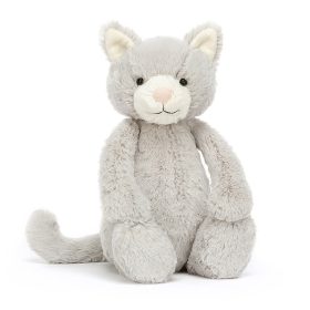   Jellycat Bashful szürke plüss cica - Jellycat Bashful Grey Kitty
