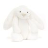 Jellycat Luxe Luna hófehér plüss nyuszi - Jellycat Bashful Luxe Bunny Luna