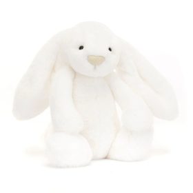   Jellycat Luxe Luna hófehér plüss nyuszi - Jellycat Bashful Luxe Bunny Luna