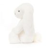 Jellycat Luxe Luna hófehér plüss nyuszi - Jellycat Bashful Luxe Bunny Luna