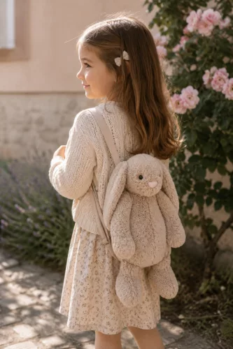 Jellycat bézs nyuszi hátizsák - Jellycat Bashful Bunny Beige Backpack