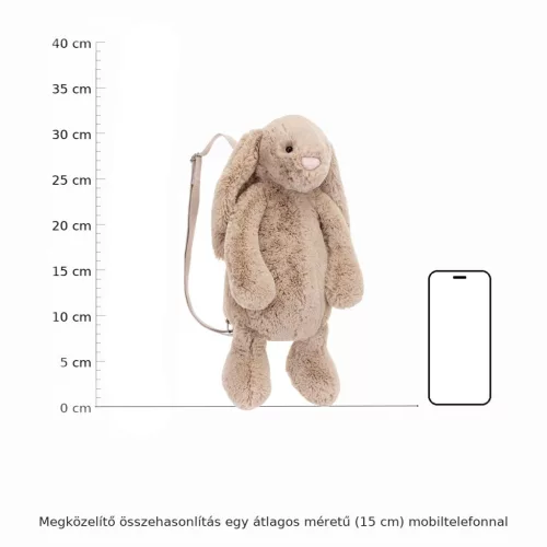 Jellycat bézs nyuszi hátizsák - Jellycat Bashful Bunny Beige Backpack
