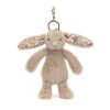 Jellycat bézs nyuszi kulcstartó, táskadísz - Jellycat Blossom Beige Bunny 'Petal' Bag Charm