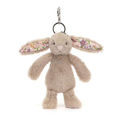 Jellycat bézs nyuszi kulcstartó, táskadísz - Jellycat Blossom Beige Bunny 'Petal' Bag Charm