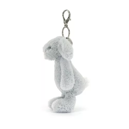 Jellycat szürke nyuszi kulcstartó, táskadísz - Jellycat Bashful Silver Bunny Bag Charm