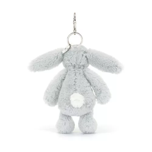 Jellycat szürke nyuszi kulcstartó, táskadísz - Jellycat Bashful Silver Bunny Bag Charm