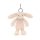 Jellycat rózsaszín nyuszi kulcstartó, táskadísz - Jellycat Bashful Blush Bunny Bag Charm