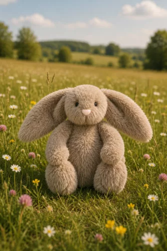 Jellycat Őzbarna Plüss Nyuszi - Kicsi - Jellycat Fawn Flufflet Bunny