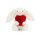 Jellycat plüss nyuszi szívvel - Jellycat Bashful Red Love Heart Bunny Medium