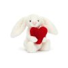 Jellycat plüss nyuszi szívvel - Jellycat Bashful Red Love Heart Bunny Medium