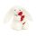 Jellycat nyuszi cukorpálcával 18 cm - Jellycat Bashful Bunny with Candy Cane