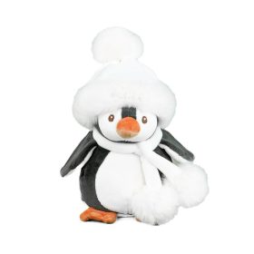   Bukowski Julius, pici plüss pingvin fehér sapkában - Bukowski Baby Julius in white winter hat 