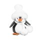 Bukowski Julius, pici plüss pingvin fehér sapkában - Bukowski Baby Julius in white winter hat 