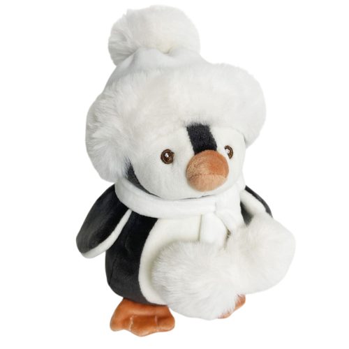 Bukowski Julius, pici plüss pingvin fehér sapkában - Bukowski Baby Julius in white winter hat 