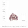 Bukowski Kanina antikrózsaszín kis plüss nyuszi virágos fülekkel - Bukowski Cute Kanini Floral - Antique Pink (15cm)
