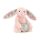 Jellycat púderrózsaszín plüss nyuszi szívvel, virágos fülekkel - kicsi - Blossom Heart Blush Bunny