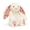 Jellycat plüss krémszínű nyuszi virágos fülekkel "Berry" - Jellycat Blossom Cream Bunny "Berry"