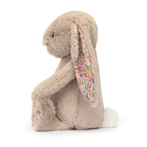 Jellycat bézs nyuszi virágos fülekkel "Petal" - Jellycat Blossom Beige Bunny 'Petal'