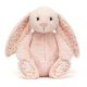 Jellycat púderrózsaszín plüss nyuszi virágos fülekkel "Cherry" - Kicsi- Jellycat Blossom Blush Bunny 'Cherry' Small