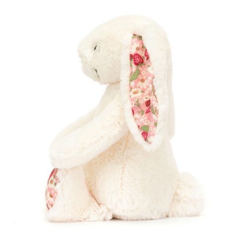 Jellycat plüss krémszínű nyuszi virágos fülekkel "Berry" - Kicsi- Jellycat Blossom Cream Bunny "Berry" Small