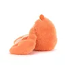 Jellycat Pinchsnap Crab oldalnézetből puha narancsszínű testtel